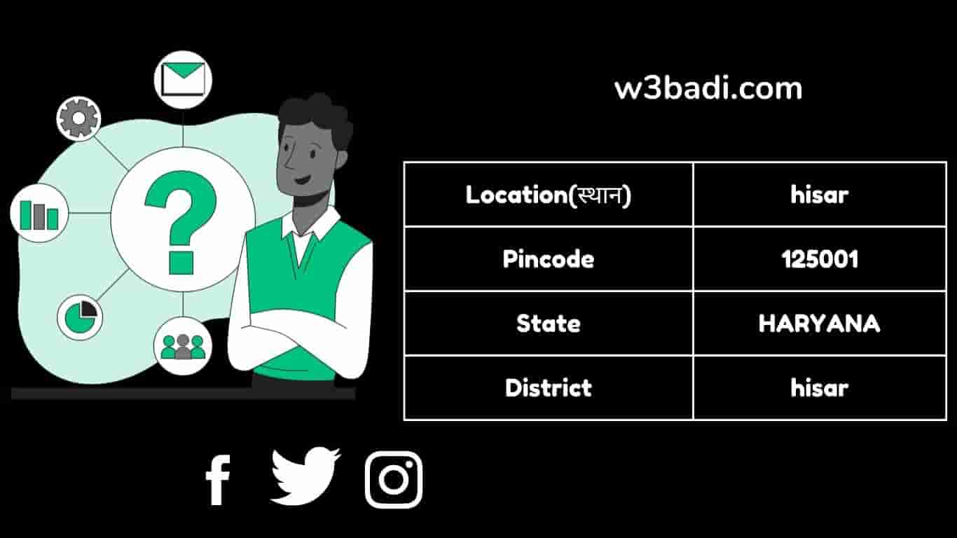 hisar haryana pin code number